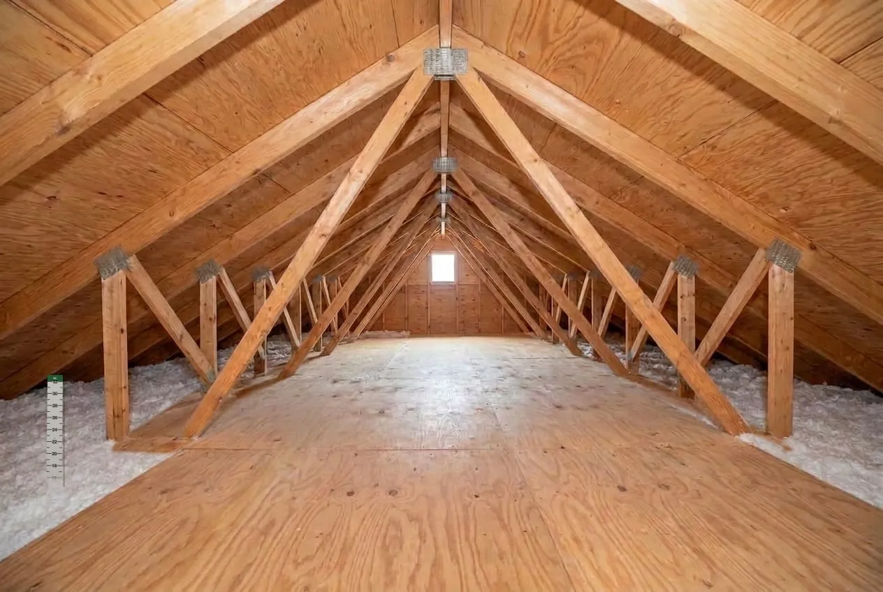 After: Attic mold remediation