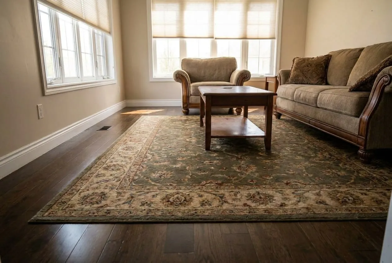 After: Living room flood